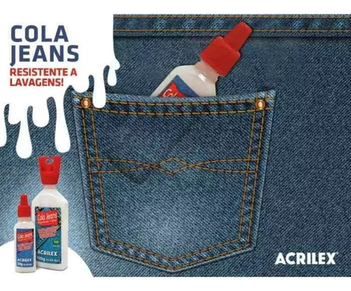 Cola Tecido Jeans Tecidos Grossos 100g Kit C/ 2 Unidades