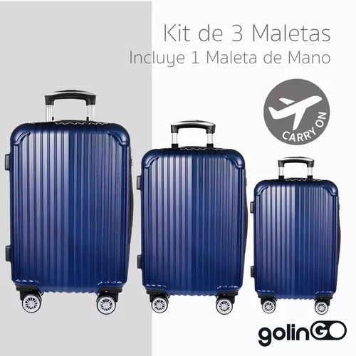 Set Maletas Mano Viaje Rígidas Avión Ruedas Juego Equipaje