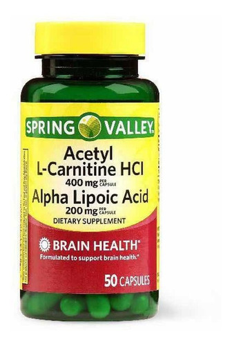 Acetyl L Carnitine + Alpha Lipoic Acid Por 50 Cápsulas