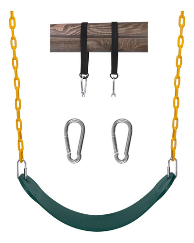 Asientos Columpios Resistentes Con Cadena De 167 Cm Color Ve