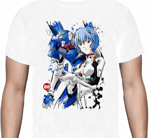 Rei Ayanami - Blanca - Evangelion - Anime - Manga - Polera