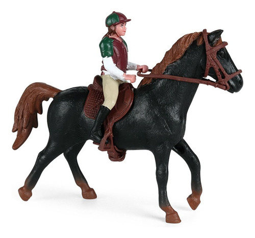 Figura Realista De Caballo Jinete Artificial