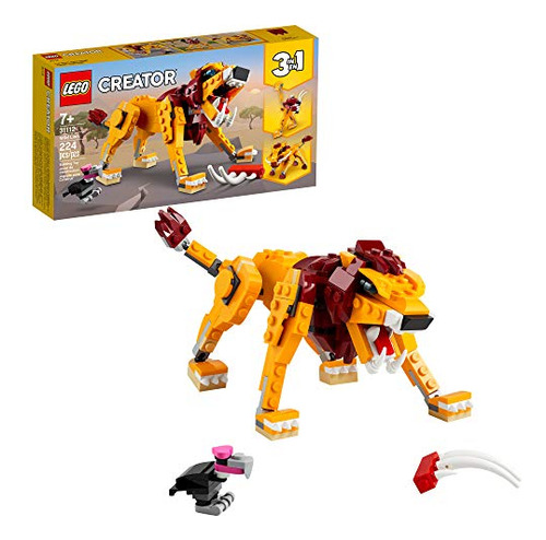 Lego Creator 3in1 Wild Lion 31112 Kit De Construcción De Jug