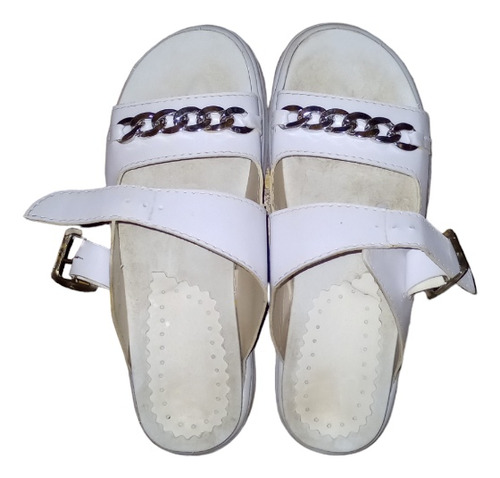 Sandalias Blancas N39 Como Nuevas 