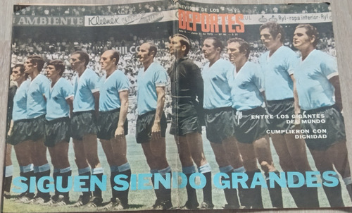 Mundial Futbol México 1970 Seleccion Uruguay En Tapa Revista