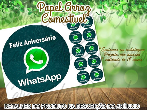 Imagem 1 de 1 de Papel De Arroz Para Bolo Redondo Whats