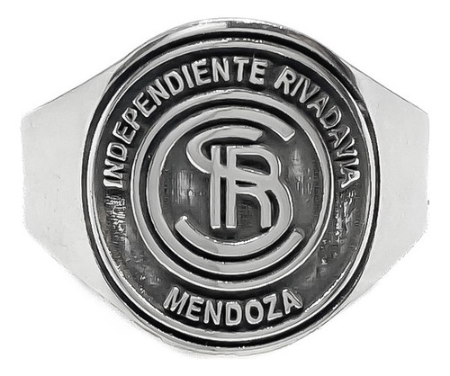 Anillo Escudo Equipo FĂștbol Argentina Independiente Rivadavia Mendoza B - Mediano Plata 925