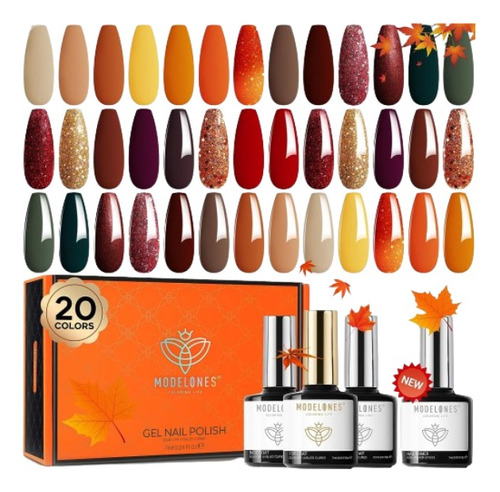 Kit De Esmaltes De Uñas De Gel Coleccion Otoño 2023 24pcs