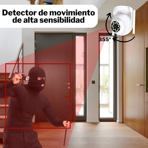 Imagen 2 de 10 de Cámara Seguridad Hogar Ip 66 Exterior Wifi Fullhd Movimiento