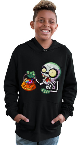 Sudadera Infantil Cleen Zombie Esqueleto Halloween Pvz