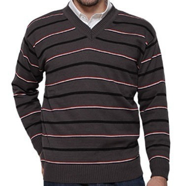 Sweater Canetti - Escote En V Rayado - Art. 1418