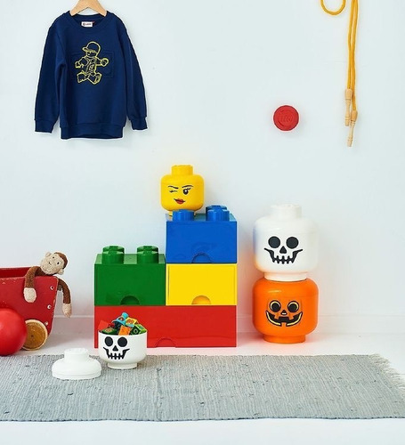 Lego Storage Head Large Apilable Contenedor Cabeza Cantidad De Piezas 2 Versión Del Personaje Skeleton