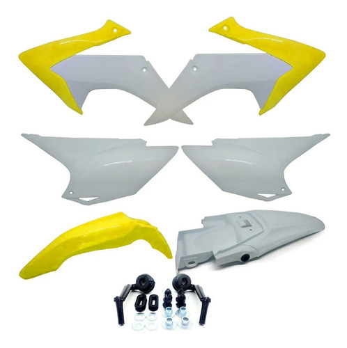 Kit Plástico Transformação Crf230 Paralama Avtec Amarelo/bco