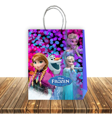 Pack 6 Bolsas De Papel Sorpresa Cumpleaños Tipo Frozen