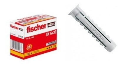 Ramplug Expansible Fischer Sx Alemán  6x30 Mm Caja 100 Und