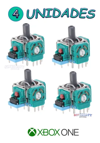 4 Análogos Joystick + 4 Tapas Capucha Para Xbox One Y Series