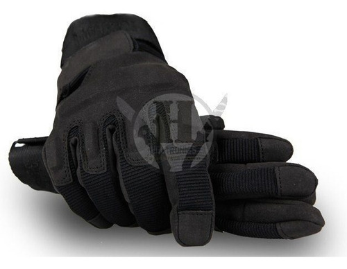 Imagen 2 de 7 de Guantes Tacticos Blackhawk Dedo Completo Negro Tiro Moto Pro