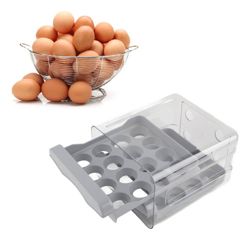 Bandeja Para Huevos Doble Cajón Soporte Para Refrigerador