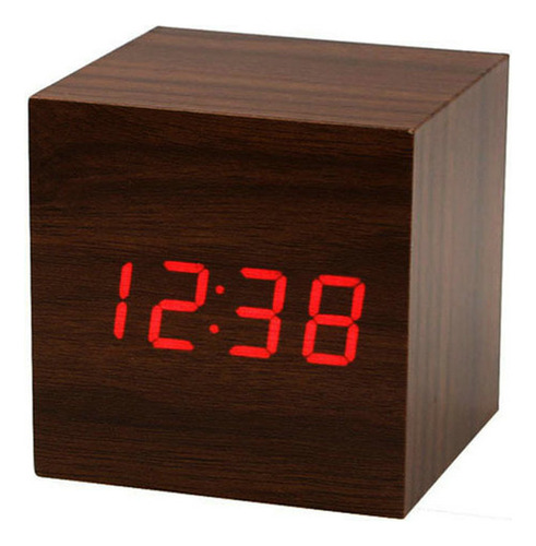 Reloj De Madera Led Inteligente Y Luminoso Creativo, Regalo