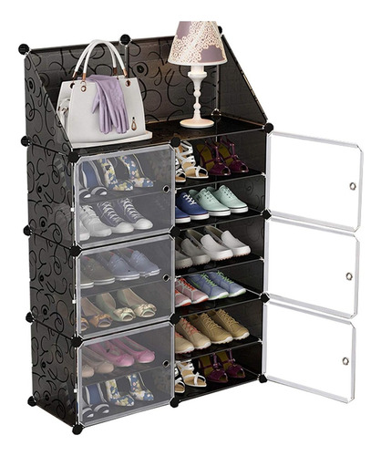 Zapatera Modernas Organizador Con 12 Cajas Armable Estante