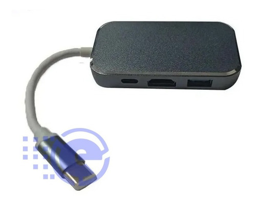 Adaptador Hub Usb-c A 3 Usb 3.0 + Hdmi 1080p + Usb-c