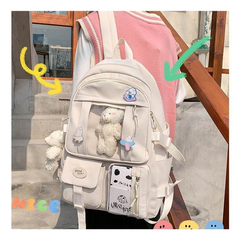 Mochila Impermeable De 16 Pulgadas For Mujer Y Estudiantes