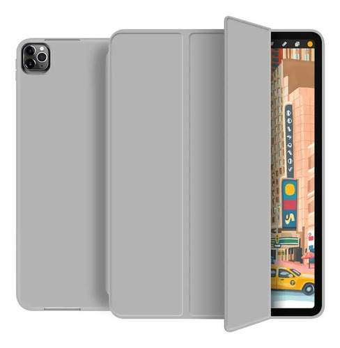Carcasa Smart Case Para iPad 12,9 Pro 4/5/6 Gen Ranura Lápiz