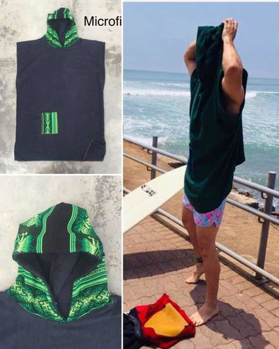 Toalla Poncho Cambiador Surf Natación (cordano) Microfibra