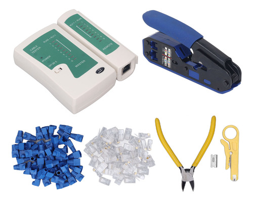 Kit De Herramientas De Engarzado Rj45, Alicates Para Pelar,