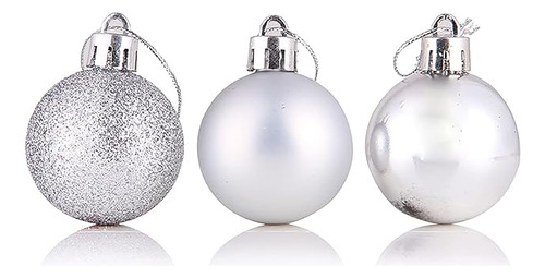 24 Mini Adornos De Bolas De Navidad Inastillables Decoracion