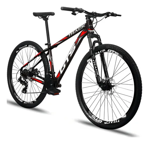 comprar Bicicleta Aro 29 Gts Pro M5 Track 21 Marchas Câmbio Indexado Cor Preto E Vermelho Tamanho Do Quadro 17