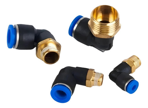 Conexão Pneumática Cotovelo Macho Rosca 1/2 Tubo 12mm 4 Pç