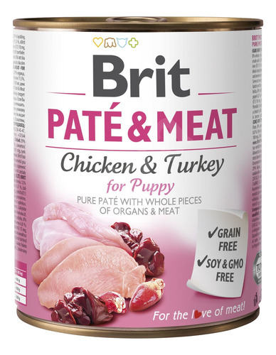 Lata Brit Paté And Meat Chicken And Turkey 800 Gr