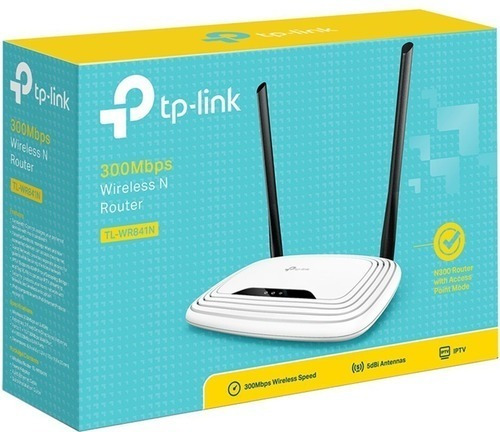 Router Tplink 300mbps Tl-wr841n 2 Antenas  4 Puertos 2.4ghz 