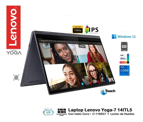 Lenovo Yoga-7  14itl5 Core I7-1165g7 12gb 512gb 14touch 360°