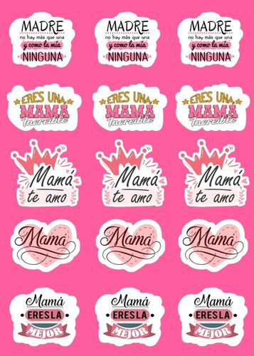 Stickers Dia Del Padre Y De La Madre (50und)