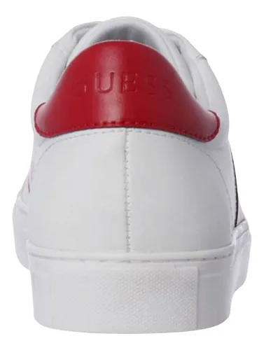 Tenis guess 2025 blancos con rojo