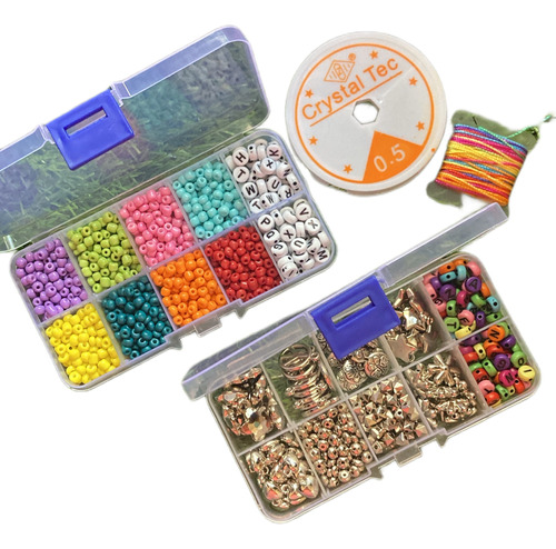 Kit Para Hacer Pulseras Para Niñas. Set Mostacillas