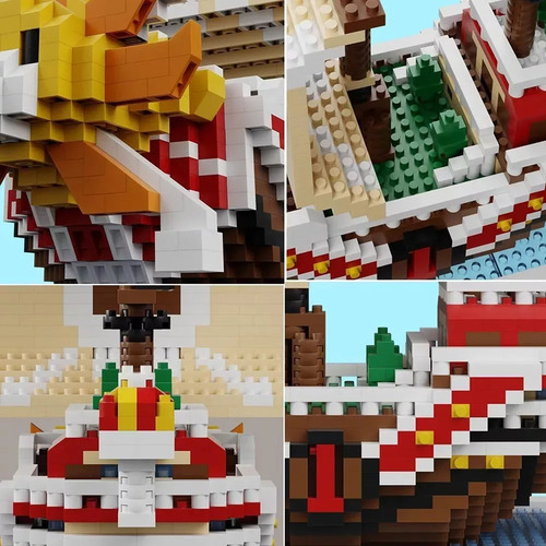Bloques Luffy Armables 3d De Barco Pirata Rompecabezas 3d De