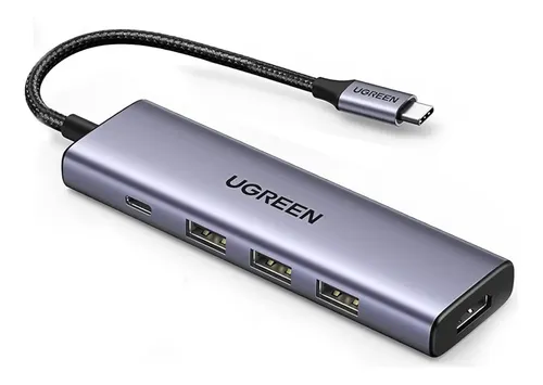 Hub Adaptador Ugreen 5in1 P/usb C Hdmi + 100w Power Delivery