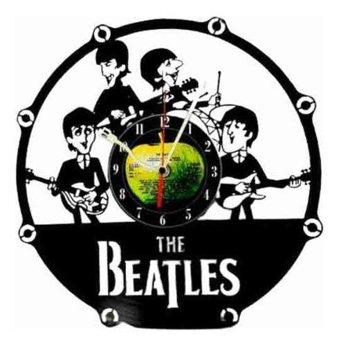 Reloj De Vinilo The Beatles Toons 2 Regalos Decoracion 