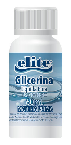 Glicerina Liquida Elite 60cc (16 Unidades)