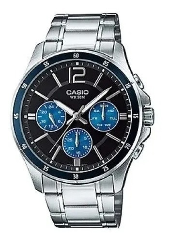 Reloj Casio Mtp-1374 Hombre Calendario Acero 100% Original