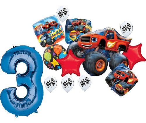 Blaze And The Monster Machines Para Fiesta De 3er Cum...