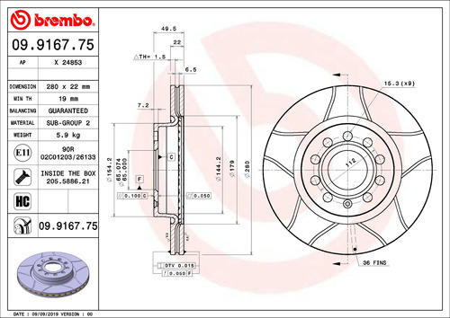 Par De Discos Ventilado Delanteros Audi A3 2008-2013 1.4l