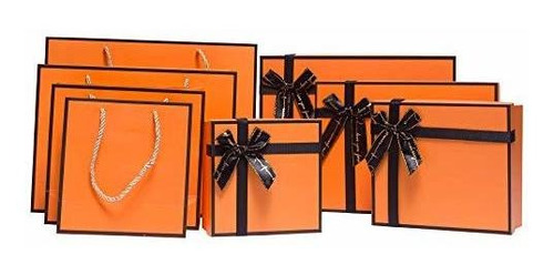 Bolsa Lujo Color Naranja Para Boda Cumpleaño Aniversario