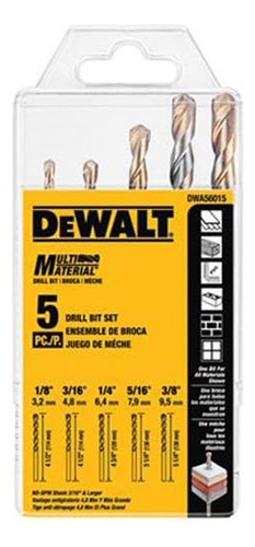 Dewalt Dwa56015 - Juego De Brocas Multimateriales  5 Unidade