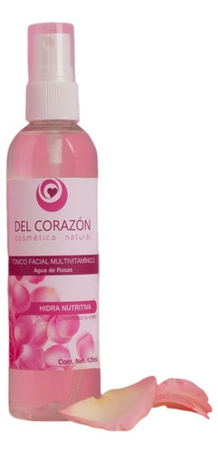 Tónico Facial Multivitamínico Con Agua De Rosas Sin Alcohol