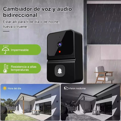 Timbre Inteligente Inalámbrico Con Cámara 1 Transmiso 1 Rec