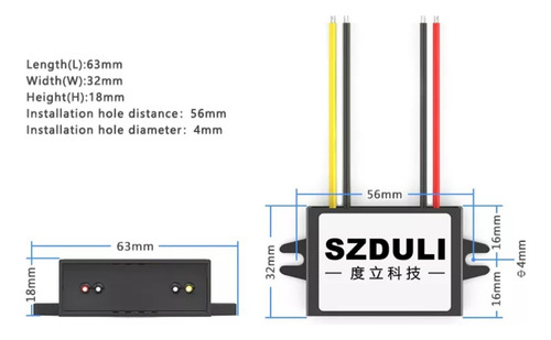 Convertidor Dc-dc De 12v A 24v 3a 72w.